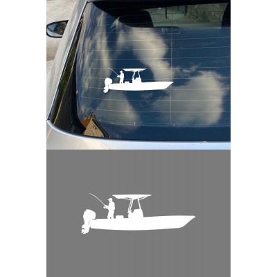 Balıkçı Teknesi Sticker - Balıkçılara Özel Oto Araba Sticker 20x7cm