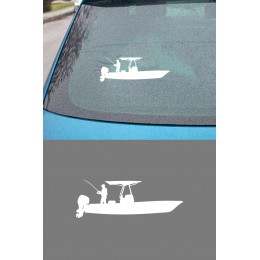 Balıkçı Teknesi Sticker - Balıkçılara Özel Oto Araba Sticker 20x7cm