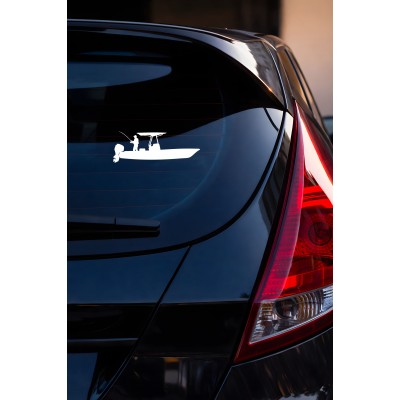 Balıkçı Teknesi Sticker - Balıkçılara Özel Oto Araba Sticker 20x7cm