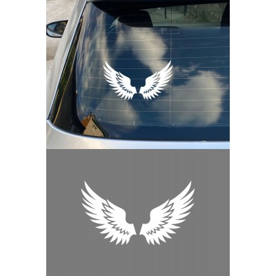 Melek Kanatları Oto Sticker - Estetik Kanat Araba Sticker Çıkartma 15x8cm