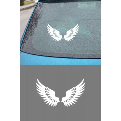 Melek Kanatları Oto Sticker - Estetik Kanat Araba Sticker Çıkartma 15x8cm