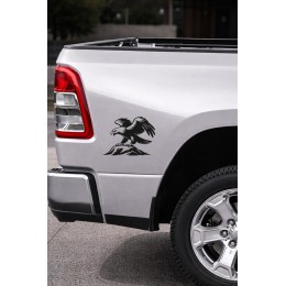 Kartal Oto Sticker - Kartal ve Dağ Figürlü Çıkartma - Araba Motor Sticker 15x11cm