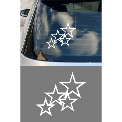Yıldız Sticker – Araba Cam Kaput Motor Dekoratif Yıldız Sticker 15x13cm