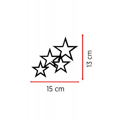 Yıldız Sticker – Araba Cam Kaput Motor Dekoratif Yıldız Sticker 15x13cm
