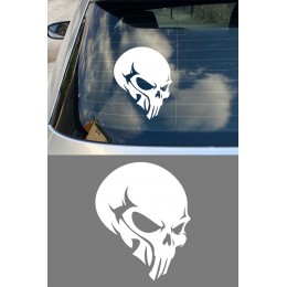 Agresif Kurukafa Oto Sticker - Motor Sticker - Havalı Araba Sticker 12x15cm