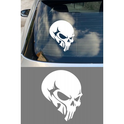 Agresif Kurukafa Oto Sticker - Motor Sticker - Havalı Araba Sticker 12x15cm