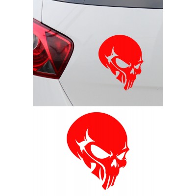 Agresif Kurukafa Oto Sticker - Motor Sticker - Havalı Araba Sticker 12x15cm