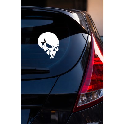 Agresif Kurukafa Oto Sticker - Motor Sticker - Havalı Araba Sticker 12x15cm