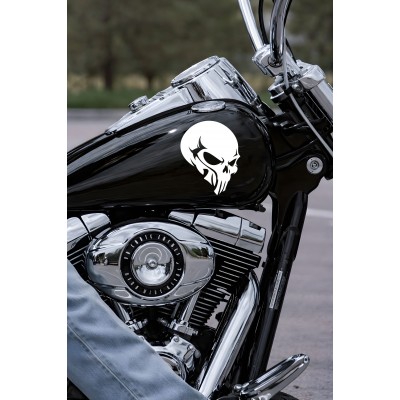 Agresif Kurukafa Oto Sticker - Motor Sticker - Havalı Araba Sticker 12x15cm