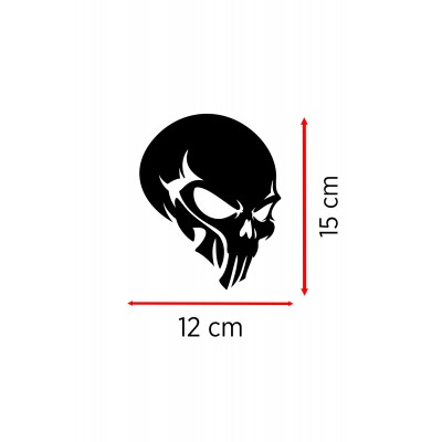 Agresif Kurukafa Oto Sticker - Motor Sticker - Havalı Araba Sticker 12x15cm