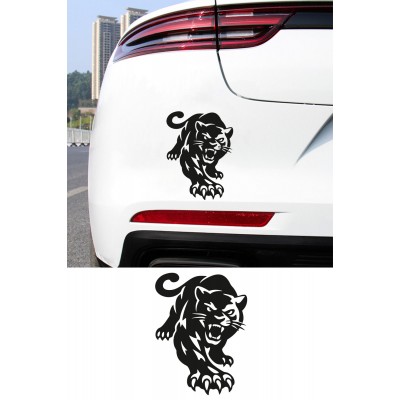 Yırtıcı Panter Oto Sticker - Araba Motor Sticker - Araç Cam Kaput Çıkartma 11x15cm