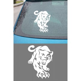 Yırtıcı Panter Oto Sticker - Araba Motor Sticker - Araç Cam Kaput Çıkartma 11x15cm