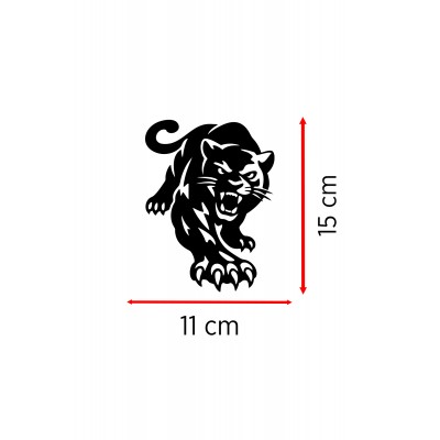 Yırtıcı Panter Oto Sticker - Araba Motor Sticker - Araç Cam Kaput Çıkartma 11x15cm
