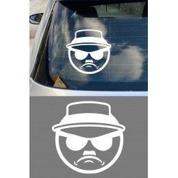 Gangster Emoji Oto Sticker - Araba Motor Kaput Cam Sticker 15x15cm