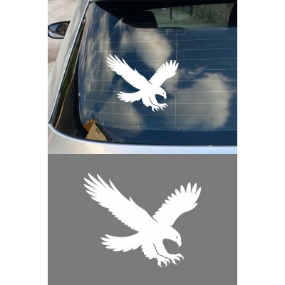 Uçan Kartal Oto Sticker - Araba Motor Cam Sticker - Kartal Oto Sticker 15x12cm
