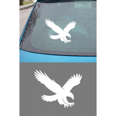 Uçan Kartal Oto Sticker - Araba Motor Cam Sticker - Kartal Oto Sticker 15x12cm
