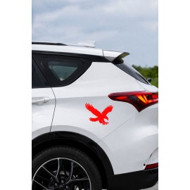 Uçan Kartal Oto Sticker - Araba Motor Cam Sticker - Kartal Oto Sticker 15x12cm