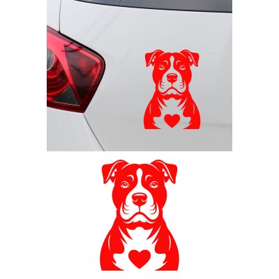 Köpek Sticker – Pitbull Tasarımlı - Araba Oto Motor Sticker 15x11cm