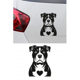 Köpek Sticker – Pitbull Tasarımlı - Araba Oto Motor Sticker 15x11cm