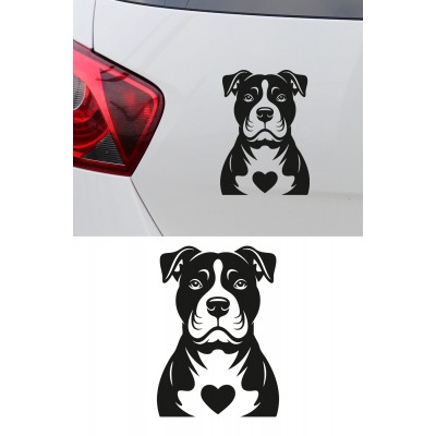 Köpek Sticker – Pitbull Tasarımlı - Araba Oto Motor Sticker 15x11cm