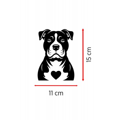 Köpek Sticker – Pitbull Tasarımlı - Araba Oto Motor Sticker 15x11cm