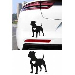 Pitbull Oto Sticker – Sevimli Köpek Tasarımlı Araba Sticker - Motor Sticker 15x12cm