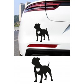 Pitbull Oto Sticker – Sevimli Köpek Tasarımlı Araba Sticker - Motor Sticker 15x12cm