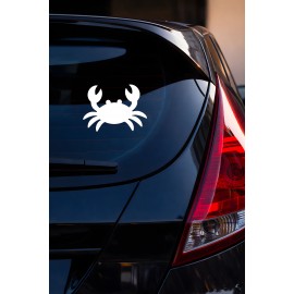 Yengeç Figürlü Araba Sticker - Deniz Temalı Yengeç Sticker - Motor Araba Oto Sticker 15x11cm
