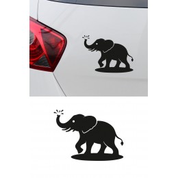 Sevimli Fil Sticker – Minimal Fil Figürlü Sticker - Araba Motor Oto Sticker 15x11cm