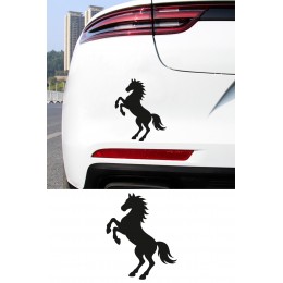 Şahlanan At Oto Sticker - At Silüeti Sticker – Araba Kaput Motor Sticker 12x15cm