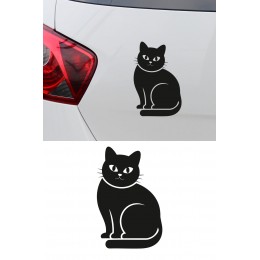 Şirin Kedi Oto Sticker - Kedi Araba Sticker - Sevimli Araç Dekoru 10x15cm