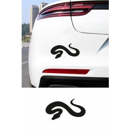 Şık Minimal Yılan Sticker Araba Aksesuar Sticker - Yılan Sembol Oto Sticker 15x8cm