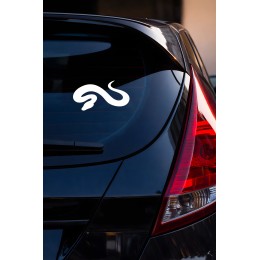 Şık Minimal Yılan Sticker Araba Aksesuar Sticker - Yılan Sembol Oto Sticker 15x8cm