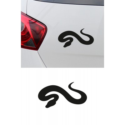 Şık Minimal Yılan Sticker Araba Aksesuar Sticker - Yılan Sembol Oto Sticker 15x8cm