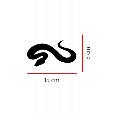 Şık Minimal Yılan Sticker Araba Aksesuar Sticker - Yılan Sembol Oto Sticker 15x8cm