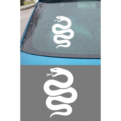 Kobra Yılan Sticker Araç Cam Sticker Oto Aksesuar - Motor Araba Sticker 10x15cm