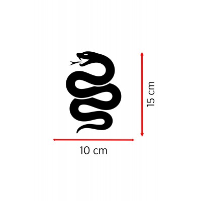 Kobra Yılan Sticker Araç Cam Sticker Oto Aksesuar - Motor Araba Sticker 10x15cm