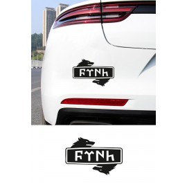 Göktürk Türk Oto Sticker Bozkurt Araç Cam Sticker - Türk Sembol Sticker 15x10cm