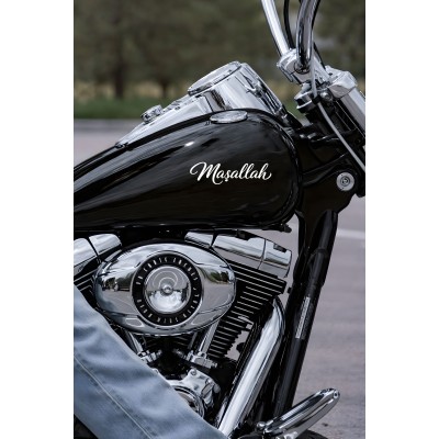 Maşallah Yazılı Oto Sticker - Araba Cam Yazı Sticker 20x5cm