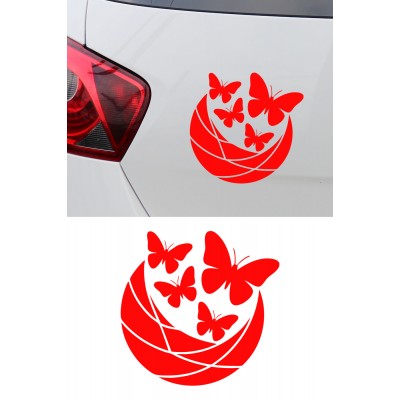 Estetik Kelebek Sticker Araç Aksesuar Sticker - Kelebek Çıkartması - Araba Motor Sticker 15x15cm
