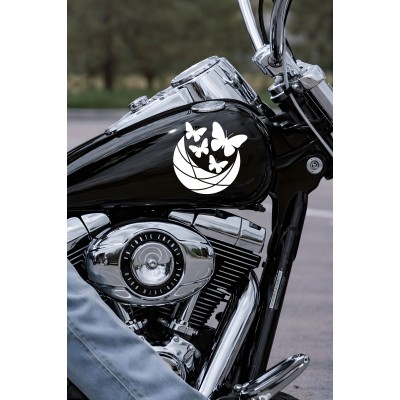 Estetik Kelebek Sticker Araç Aksesuar Sticker - Kelebek Çıkartması - Araba Motor Sticker 15x15cm