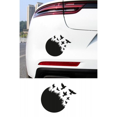 Özgürlük Temalı Kuş Sticker Araç Sticker - Uçan Kuşlar Oto Sticker 15x13cm