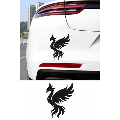 Anka Kuşu Oto Sticker - Güç Sembolü Anka Kuşu Araba Motor Sticker 12x15cm
