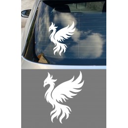 Anka Kuşu Oto Sticker - Güç Sembolü Anka Kuşu Araba Motor Sticker 12x15cm