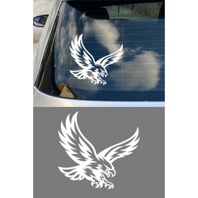 Kartal Oto Sticker - Güçlü Kartal Sticker - Araba Motor Sticker 15x14cm
