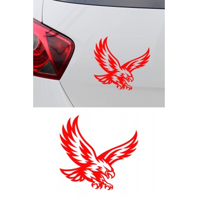 Kartal Oto Sticker - Güçlü Kartal Sticker - Araba Motor Sticker 15x14cm