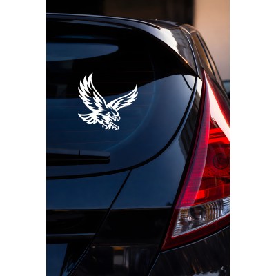 Kartal Oto Sticker - Güçlü Kartal Sticker - Araba Motor Sticker 15x14cm