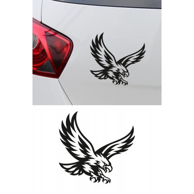 Kartal Oto Sticker - Güçlü Kartal Sticker - Araba Motor Sticker 15x14cm