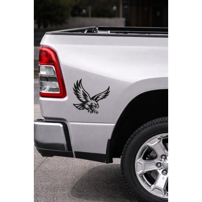 Kartal Oto Sticker - Güçlü Kartal Sticker - Araba Motor Sticker 15x14cm