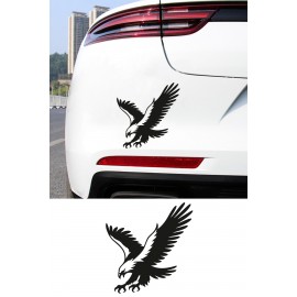 Agresif Kartal Oto Sticker Araç Sticker - Saldıran Kartal Çıkartma - Araba Motor Sticker 14x15cm